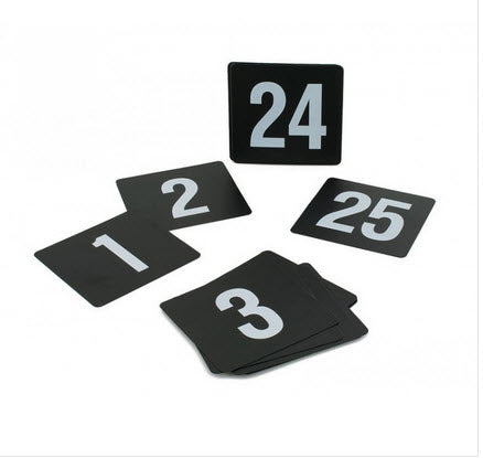 Table Number Set 1-25 Black