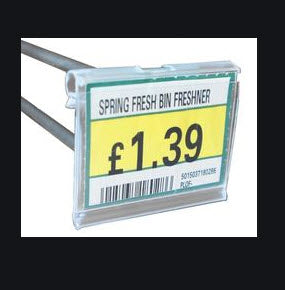 Price Prong PVC Clear Ticket Holder 80mm x 39mm Pack of 25