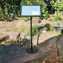 Waterproof A3 Black Round Pole Snap Frame Menu / Display  Stand