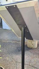 Waterproof A3 Black Round Pole Snap Frame Menu / Display  Stand