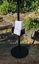 Waterproof A3 Black Round Pole Snap Frame Menu / Display  Stand