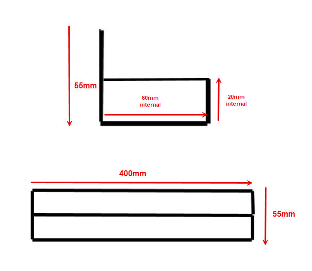 Slatwall Acrylic Display Tray - END OF RANGE Set of 6