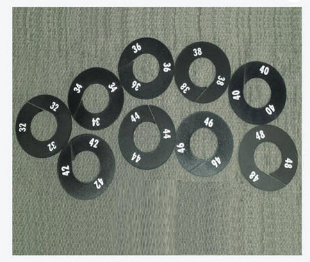 Rack Dividers Black Round size 32-48 Set of 9