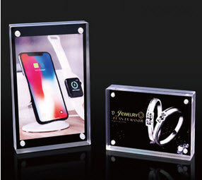 Magnetic Acrylic 6" x 4 " POS Display Blocks