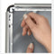 Floorstanding Radius Silver A4 Adjustable Snap Frame Display Stand - Landscape / Portrait