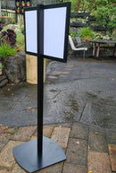 Upright Black A3 Landscape sign Holder Single or Double Sided