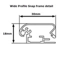 Wide Profile 32mm Silver Snap Frame Size A3